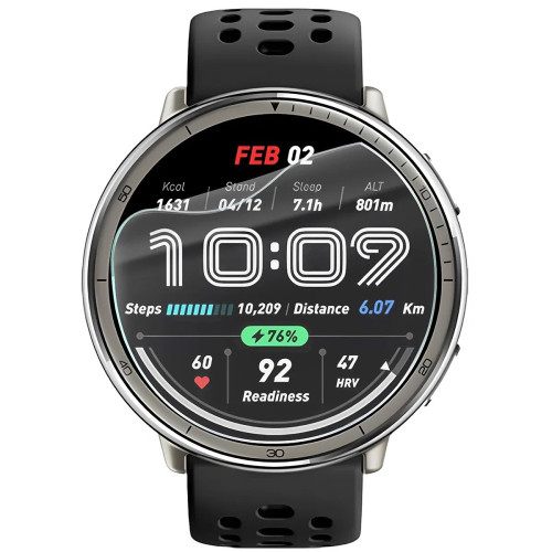Folia ochronna na ekran zegarka Bizon Watch Film HydroFlex do Amazfit Active 2, 3 sztuki