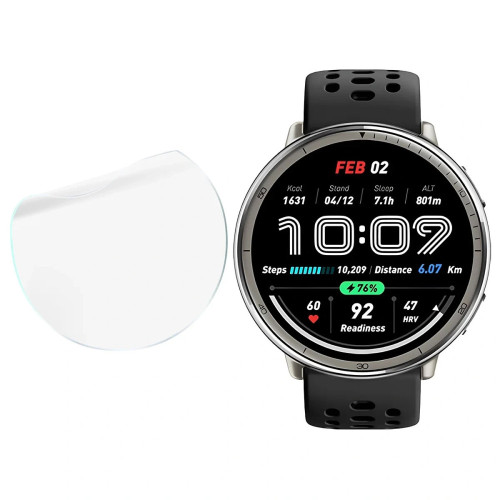 Folia ochronna na ekran zegarka Bizon Watch Film HydroFlex do Amazfit Active 2, 3 sztuki