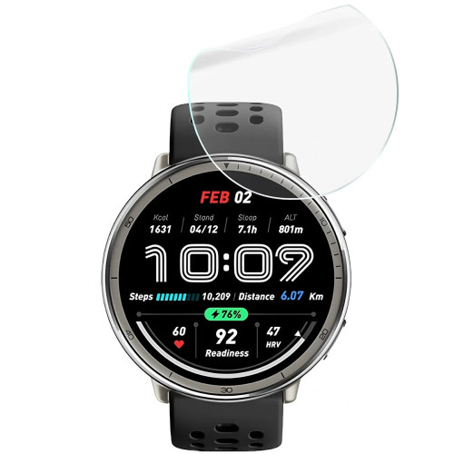 Folia ochronna na ekran zegarka Bizon Watch Film HydroFlex do Amazfit Active 2, 3 sztuki