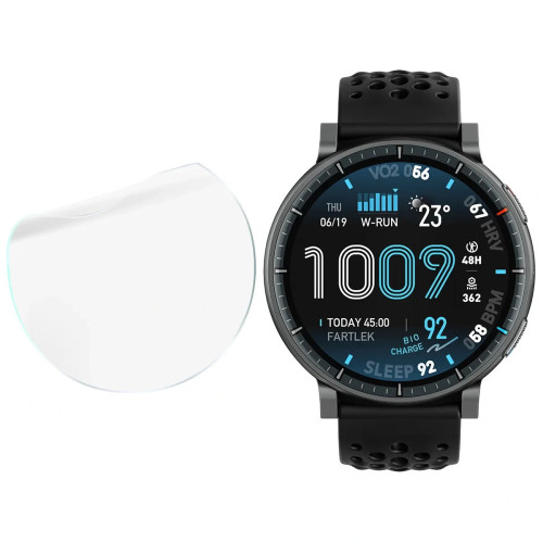 Folia ochronna na ekran zegarka Bizon Watch Film HydroFlex do Amazfit Active Max, 3 sztuki