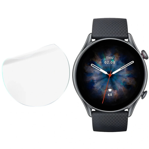 Folia ochronna na ekran zegarka Bizon Watch Film HydroFlex do Amazfit GTR 3 Pro, 3 sztuki