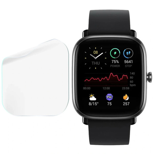 Folia ochronna na ekran zegarka Bizon Watch Film HydroFlex do Amazfit GTS 2 Mini, 3 sztuki