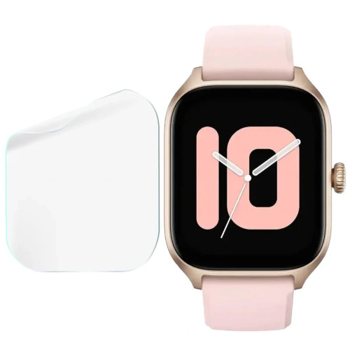 Folia ochronna na ekran zegarka Bizon Watch Film HydroFlex do Amazfit GTS 4, 3 sztuki