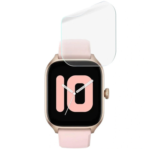 Folia ochronna na ekran zegarka Bizon Watch Film HydroFlex do Amazfit GTS 4, 3 sztuki