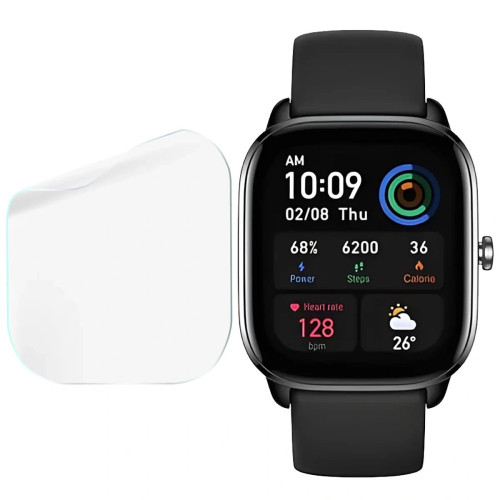 Folia ochronna na ekran zegarka Bizon Watch Film HydroFlex do Amazfit GTS 4 Mini, 3 sztuki