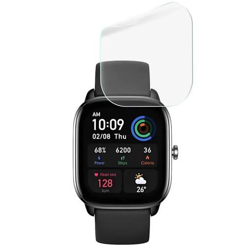 Folia ochronna na ekran zegarka Bizon Watch Film HydroFlex do Amazfit GTS 4 Mini, 3 sztuki