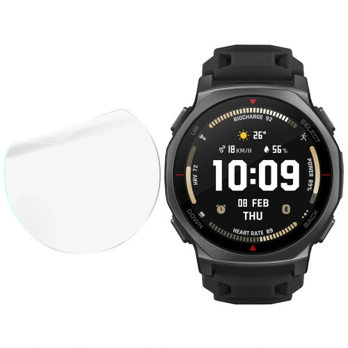 Folia ochronna na ekran zegarka Bizon Watch Film HydroFlex do Amazfit T-Rex 3 Pro 44 mm, 3 sztuki