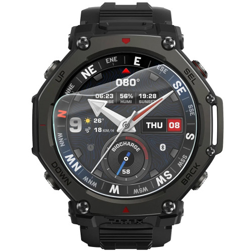 Folia ochronna na ekran zegarka Bizon Watch Film HydroFlex do Amazfit T-Rex 3 Pro 48 mm, 3 sztuki