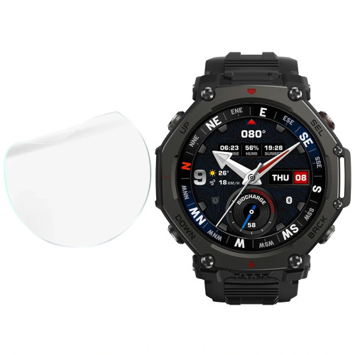Folia ochronna na ekran zegarka Bizon Watch Film HydroFlex do Amazfit T-Rex 3 Pro 48 mm, 3 sztuki
