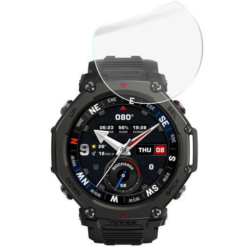 Folia ochronna na ekran zegarka Bizon Watch Film HydroFlex do Amazfit T-Rex 3 Pro 48 mm, 3 sztuki