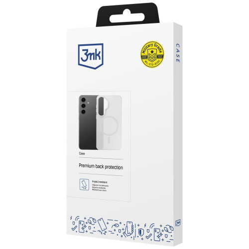 Etui 3MK Smoke MagCase für Samsung Galaxy S25 weiß