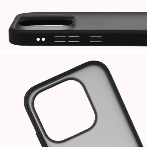 Etui + szkło hartowane Bizon Angelo Pack do Xiaomi 17, przydymione z czarną ramką