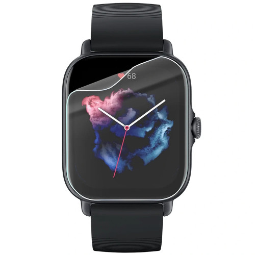 Folia ochronna na ekran zegarka Bizon Watch Film HydroFlex do Amazfit GTS 3, 3 sztuki