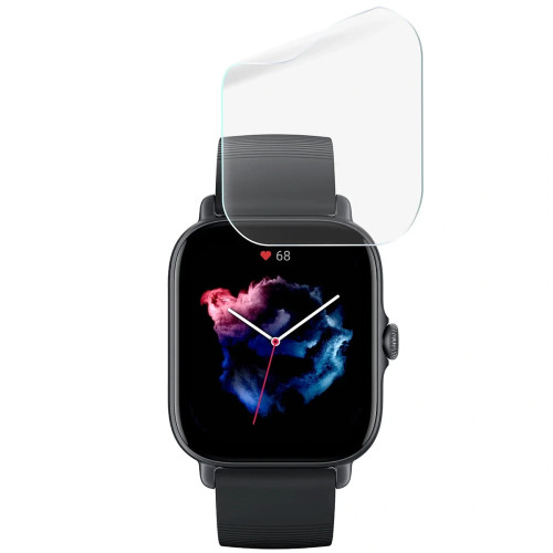 Folia ochronna na ekran zegarka Bizon Watch Film HydroFlex do Amazfit GTS 3, 3 sztuki