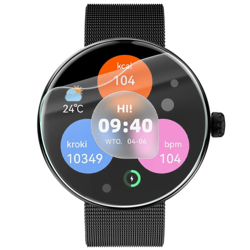 Folia ochronna na ekran zegarka Bizon Watch Film HydroFlex do Forever Forevive 5, 3 sztuki