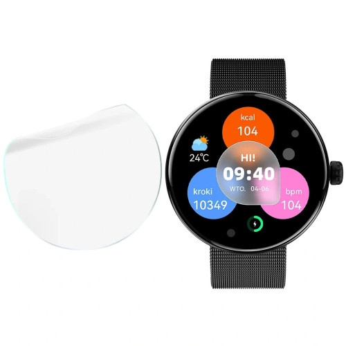 Folia ochronna na ekran zegarka Bizon Watch Film HydroFlex do Forever Forevive 5, 3 sztuki