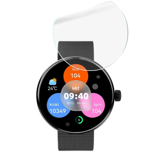 Folia ochronna na ekran zegarka Bizon Watch Film HydroFlex do Forever Forevive 5, 3 sztuki