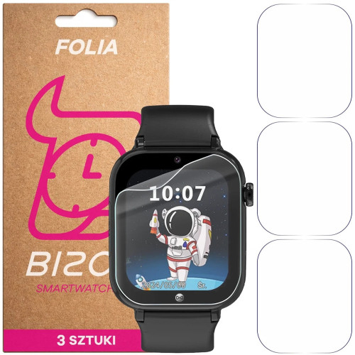 Folia ochronna na ekran zegarka Bizon Watch Film HydroFlex do Forever Look Me 3, 3 sztuki