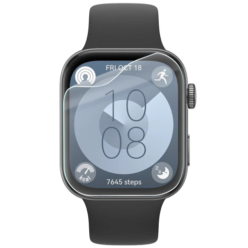 Folia ochronna na ekran zegarka Bizon Watch Film HydroFlex do Huawei Watch Fit 3, 3 sztuki