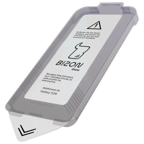 Szkło hartowane z ramką do łatwej aplikacji Bizon Glass Aplikator do Samsung Galaxy S26, 2 sztuki