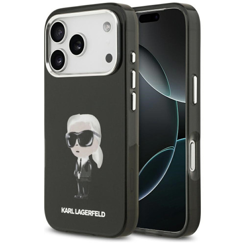 Karl Lagerfeld IML Aquarelle Karl & Logo MagSafe tok iPhone 17 Pro fekete