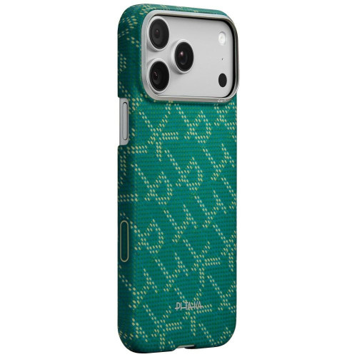 PITAKA Ultra-Slim Monogram MagSafe tok iPhone 17 Pro arany zöld