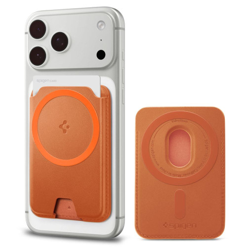 Etui Spigen Valentinus Magfit+ Magsafe Universal Magnetic Card Holder Metallic Orange