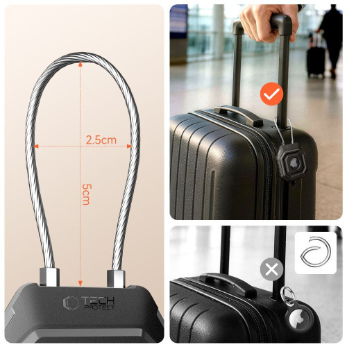 Tech-protect Kevlar Seal Apple Airtag 1 / 2 Black