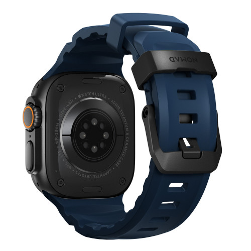 NOMAD Rocky Point Band - pasek do Apple Watch 46mm/49mm z FKM oraz tytanu (atlantic, black hardware)