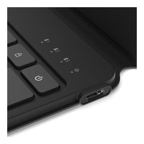 Satechi OntheGo Keyboard - wireless keyboard for three devices with smartphone/tablet stand (black)