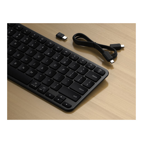 Satechi Slim EX1 - Bluetooth keyboard for three devices with Mac/Windows mode switch (space black)