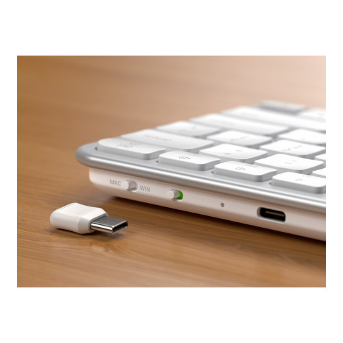 Satechi Slim EX1 - Bluetooth keyboard for three devices with Mac/Windows mode switch (silver)