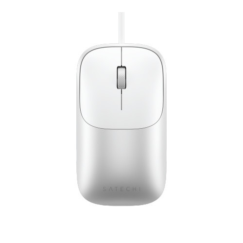 Satechi Slim LX Wired Mouse - USB-A/USB-C optical mouse (silver)