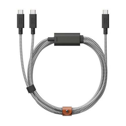 Native Union Belt Cable 2in1 - USB-C Kabel - 2x USB-C, 2 m 140W (zebra)