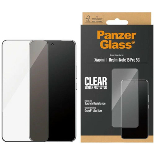 Szkło hartowane PanzerGlass Ultra-Wide   Fit do Xiaomi Redmi Note 15 Pro 5G