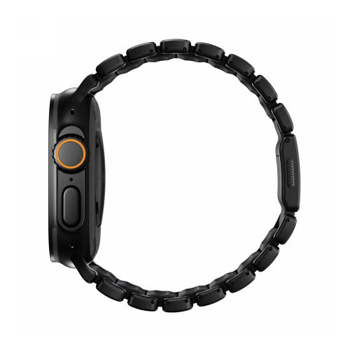 NOMAD Stratos Band - tytanowa bransoleta do Apple Watch 49mm z FKM (black titanium, black FKM)