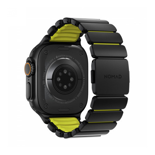 NOMAD Stratos Band - tytanowa bransoleta do Apple Watch 49mm z FKM (black titanium, volt FKM)
