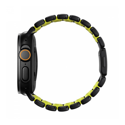 NOMAD Stratos Band - tytanowa bransoleta do Apple Watch 49mm z FKM (black titanium, volt FKM)