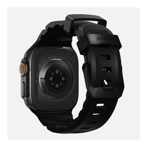 NOMAD Rocky Point Band - pasek do Apple Watch 46mm/49mm z FKM oraz tytanu (carbon black, black hardware)