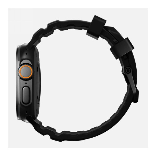 NOMAD Rocky Point Band - pasek do Apple Watch 46mm/49mm z FKM oraz tytanu (carbon black, black hardware)