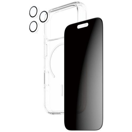 Zestaw ochronny CARE by PanzerGlass      Flagship Privacy 3w1 Etui+Szkło Prywatyzujące+Lens do iPhone 17 Pro