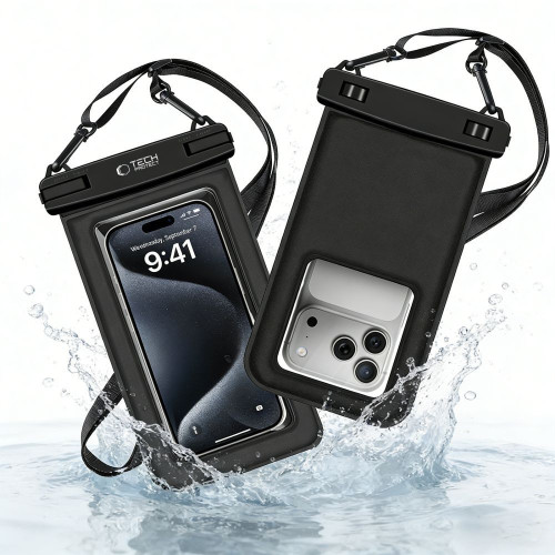Tech-protect Uwc7 Universal Waterproof Floating Case 6.9 Inch Black