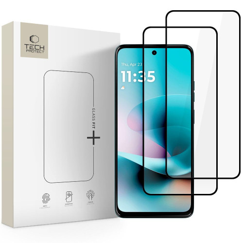 Tempered Glass Tech-Protect Glass Fit+ 2-pack for Motorola Moto G57 / G57 Power / G67 Power Black