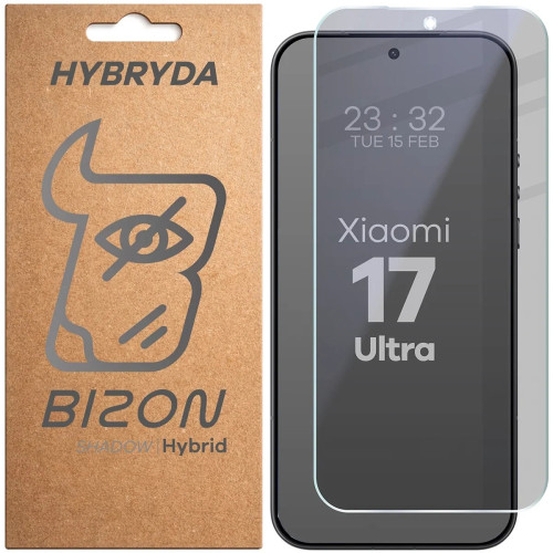 Bizon Hybrid Shadow privacy glass for Xiaomi 17 Ultra matte