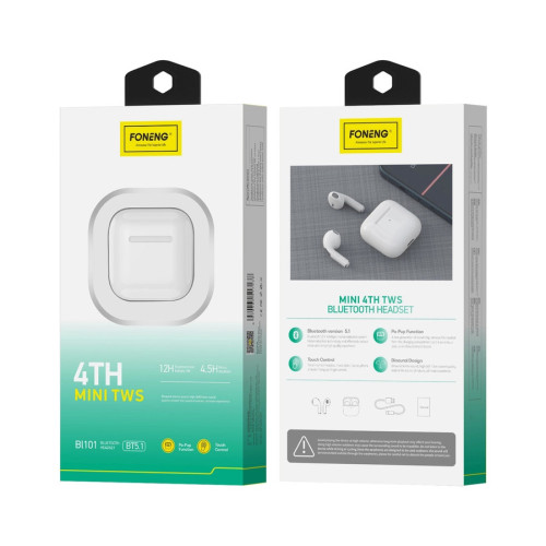 FONENG wireless headphones BL101 Mini White