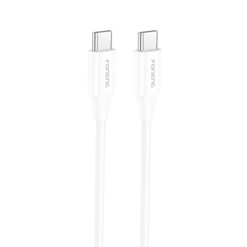 FONENG kabel X63 USB-C - USB-C PD 60W 1M Biały