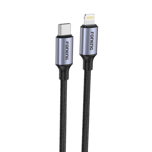 FONENG Kabel X95 USB-C - Lightning PD 20W 1.2M Schwarz