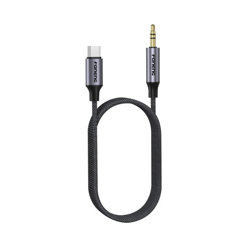 FONENG kabel BM31 USB-C - JACK 3.5MM 1M Czarny