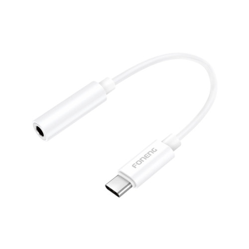 FONENG adapter BM21 USB-C - JACK 3.5MM 0.1M Biały