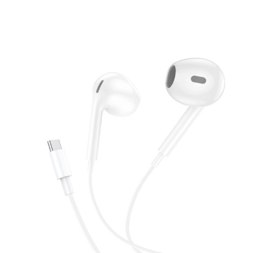 FONENG wired headphones T61 USB-C with microphone 1.2M White